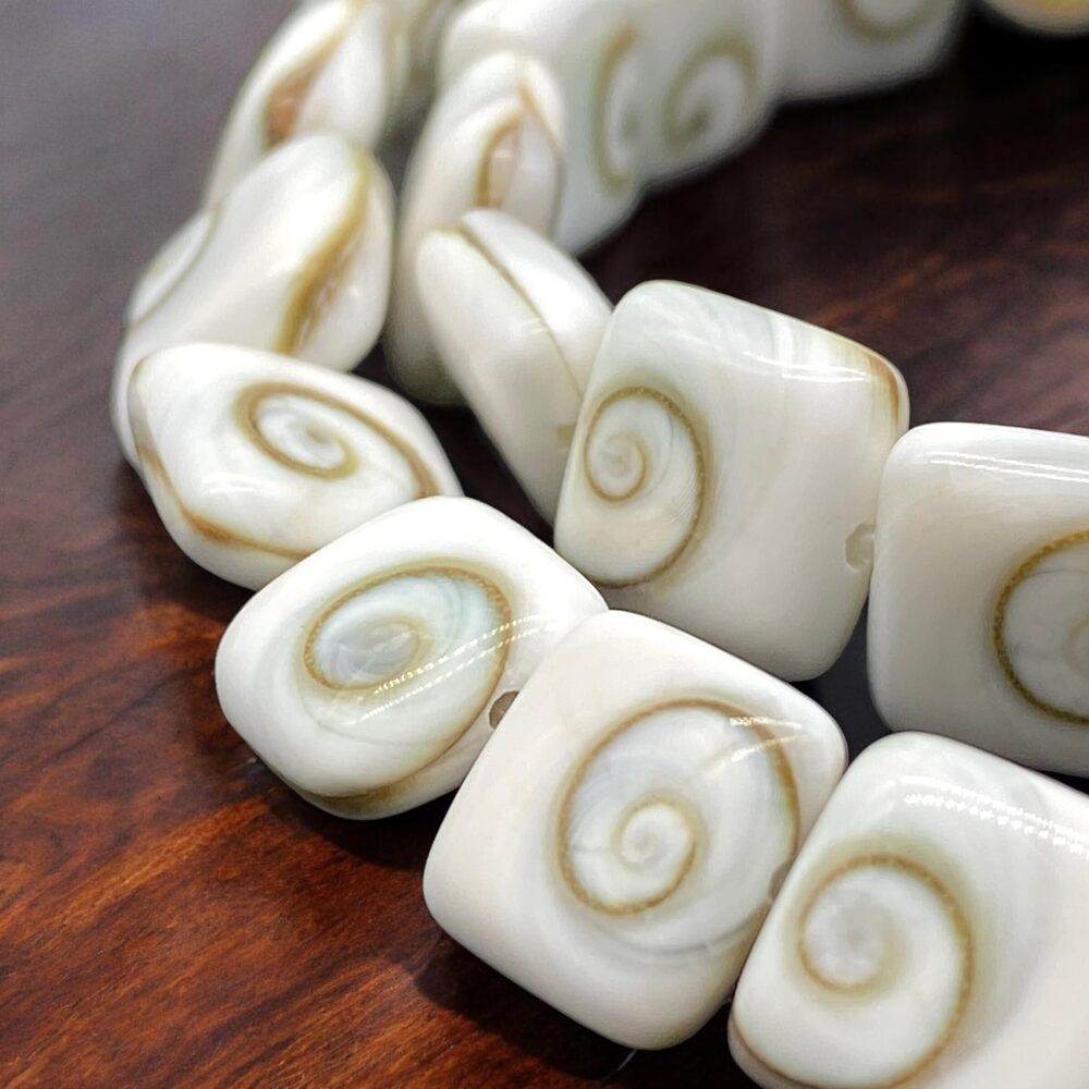 5985 ABCGEMS Premium-Grade Shiva Eye Shell Beads - Protective Door of Snail
